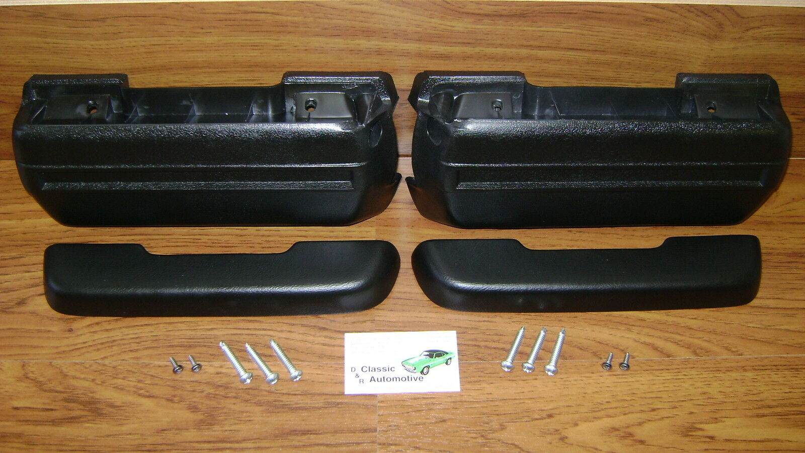 Arm Rests Kit Black Pads Bases Bolts Screws *in Stock 11.5" Arm Rest Pad