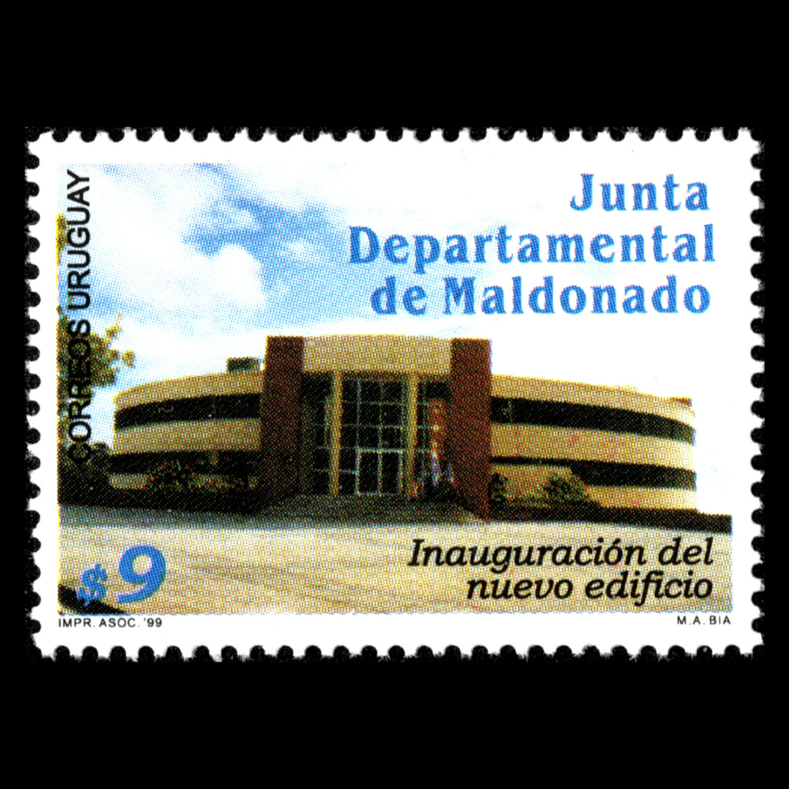 Uruguay 1999 - Inauguration Of The Maldonado Department Council - Sc 1835 Mnh