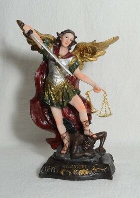 8" San Miguel Arcangel Archangel Michael Angel Statue, Statua-figurine
